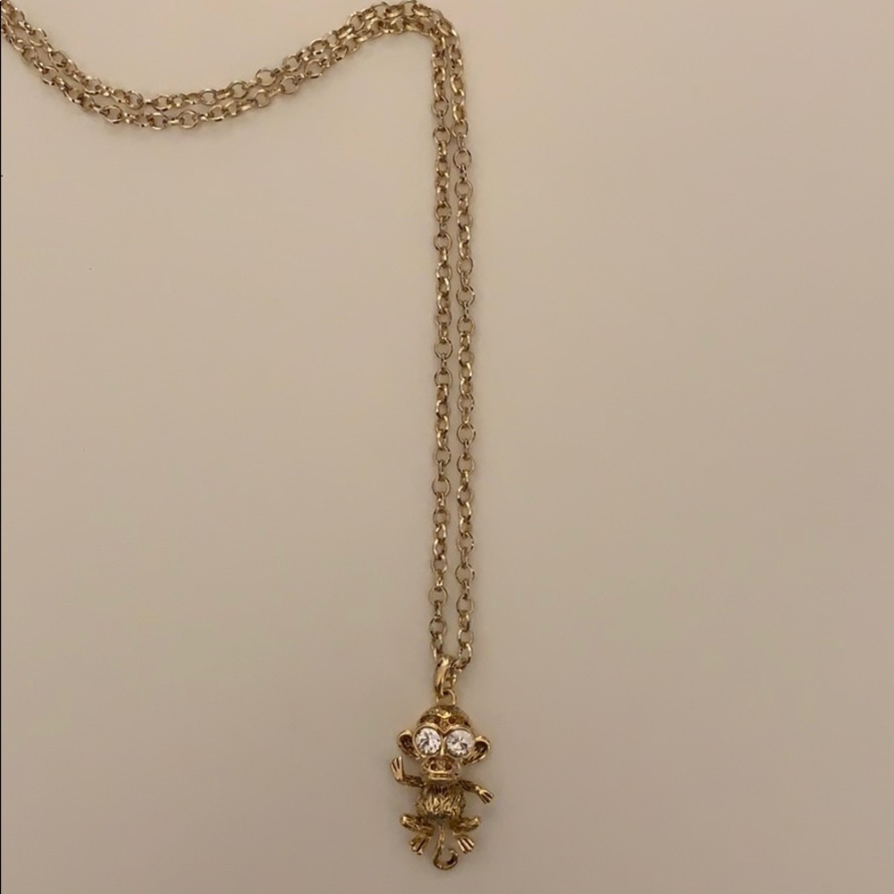 Kenneth Jay Lane Gold Monkey Necklace